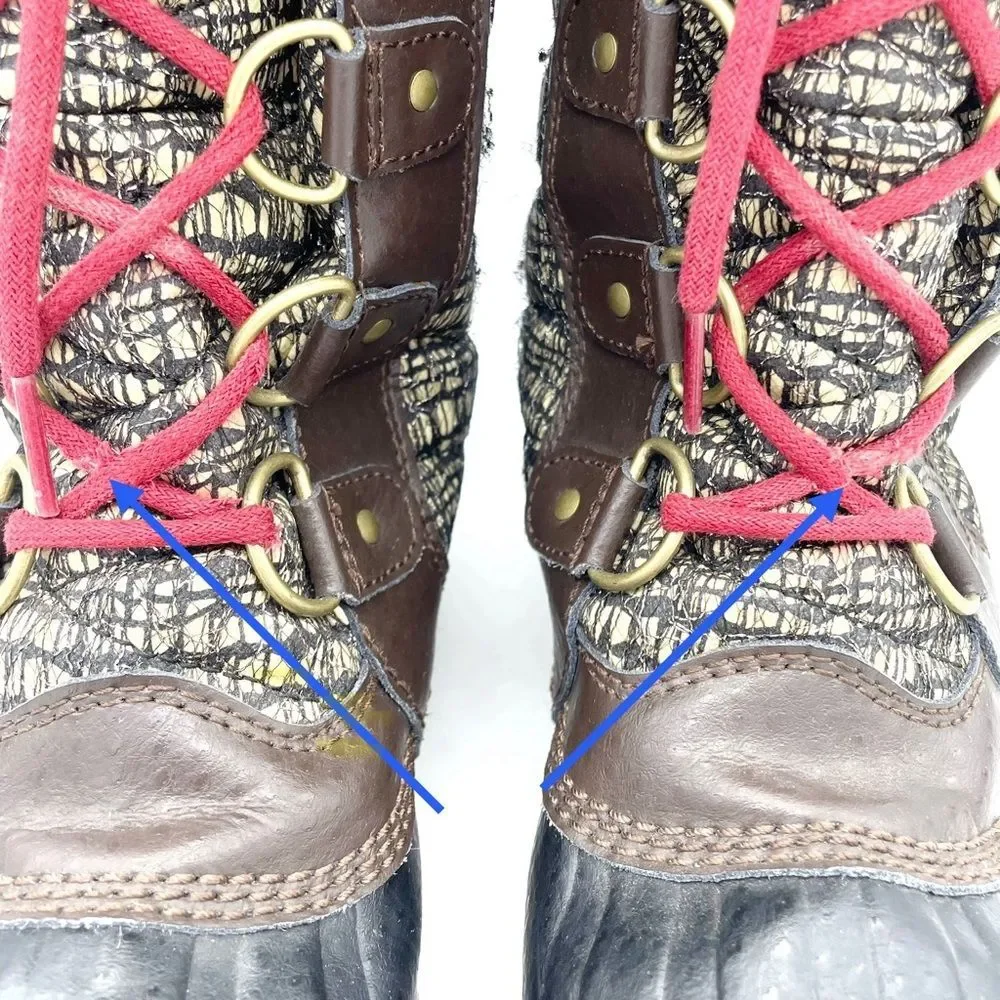 Sorel Tofino II Waterproof Winter Boots Faux Fur Cordovan Saddle Women’s Size 8